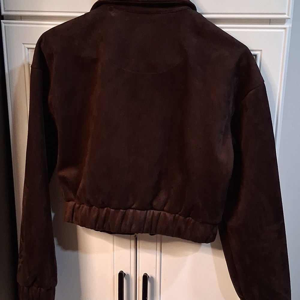NWT House Of Harlow Brown Suede Cropped Jacket Size XS NWT - Picture 7 of 7